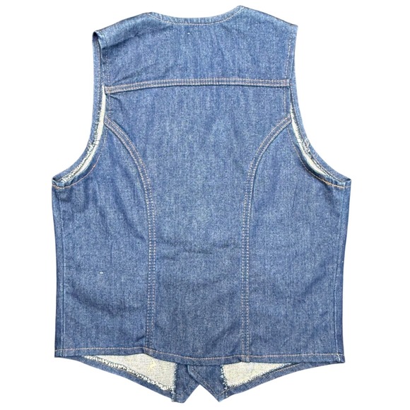 Vintage Wrangler Denim Vest New With Tags No Fault Denim Made USA Size M - Picture 2 of 8